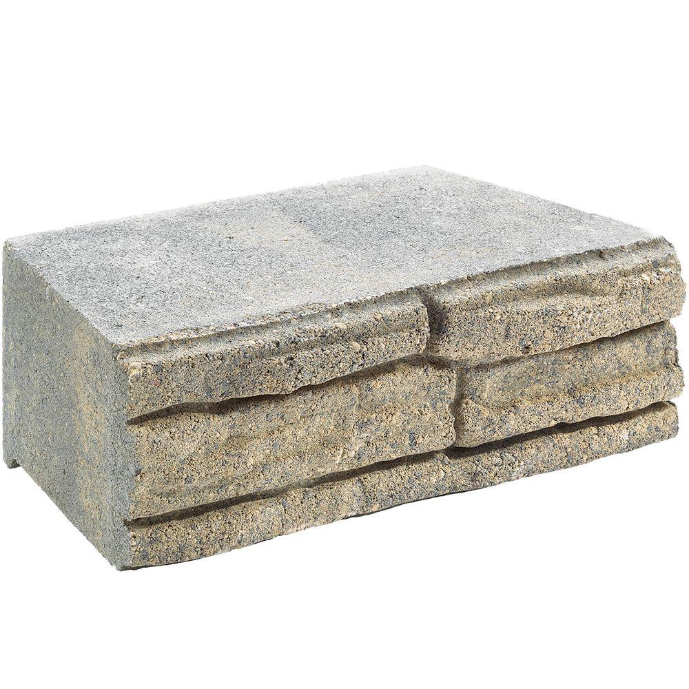Natural Impressions 12 in.x 7.5 in.x 4 in. Charcoal/Tan Concrete ...