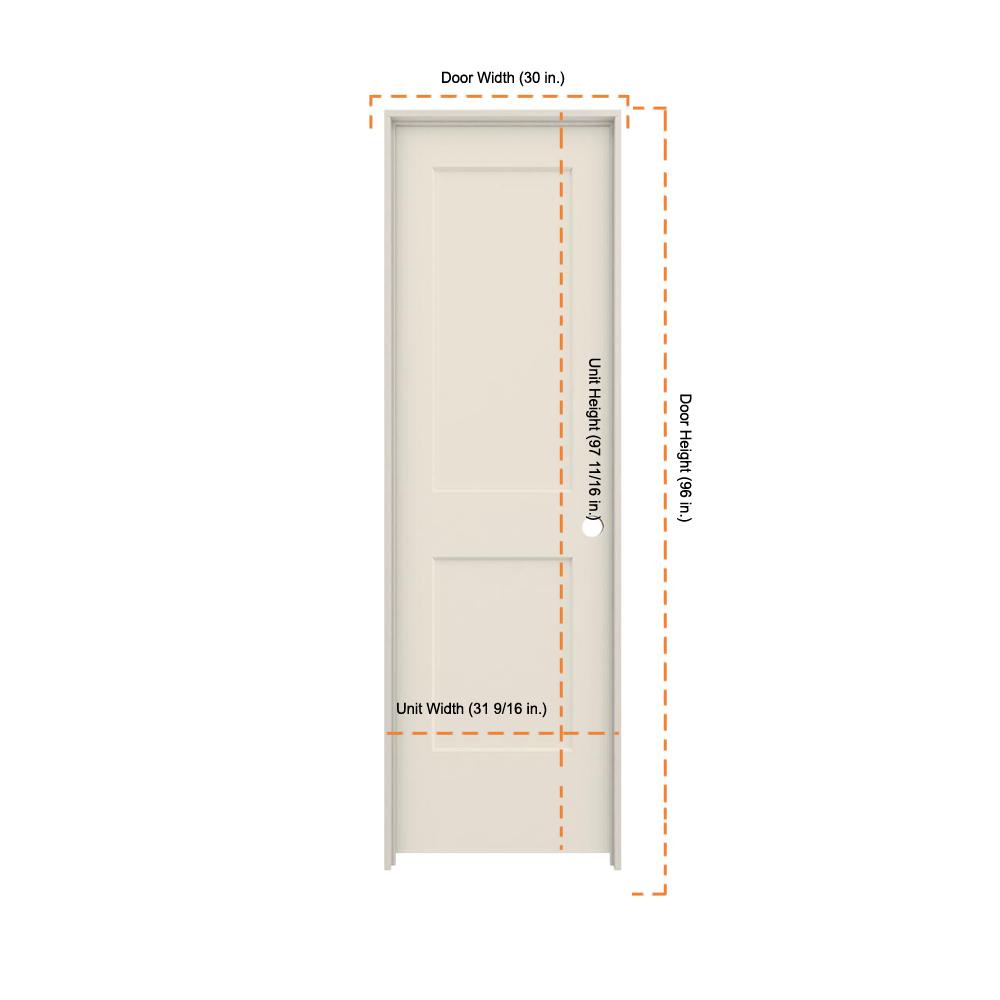 Jeld Wen 30 In X 96 In Monroe Primed Left Hand Smooth Solid Core