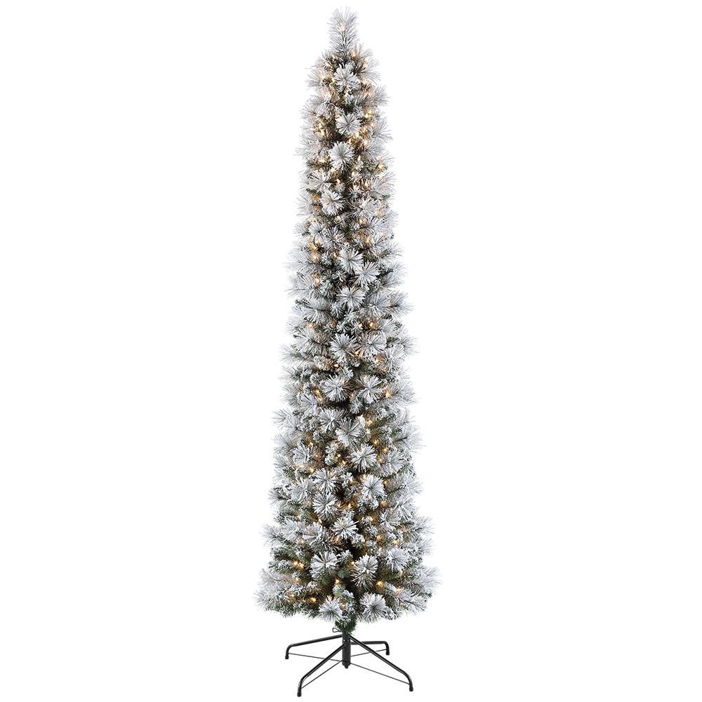 Santa S Workshop Inc 6 Ft Pre Lit Pencil Slim Artificial Christmas Tree With 150 Ul Lights 15964 The Home Depot