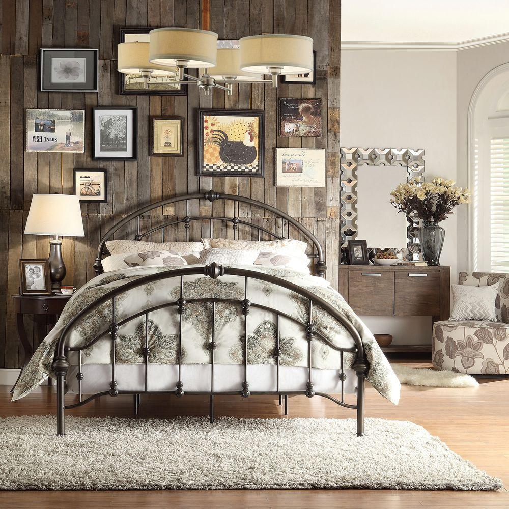 Homesullivan Miranda Bronzed Black Full Bed Frame 40e390f 1