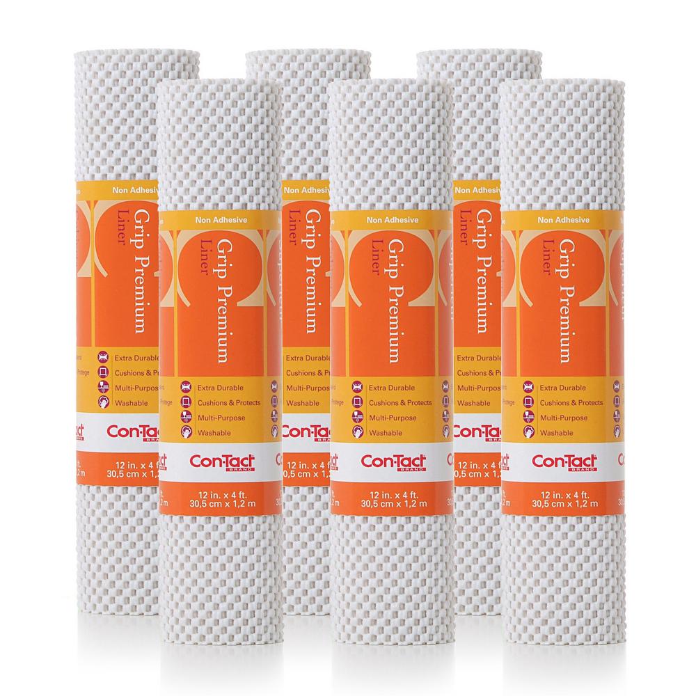 ConTact Grip Premium 12 in. x 4 ft. Bright White NonAdhesive Thick