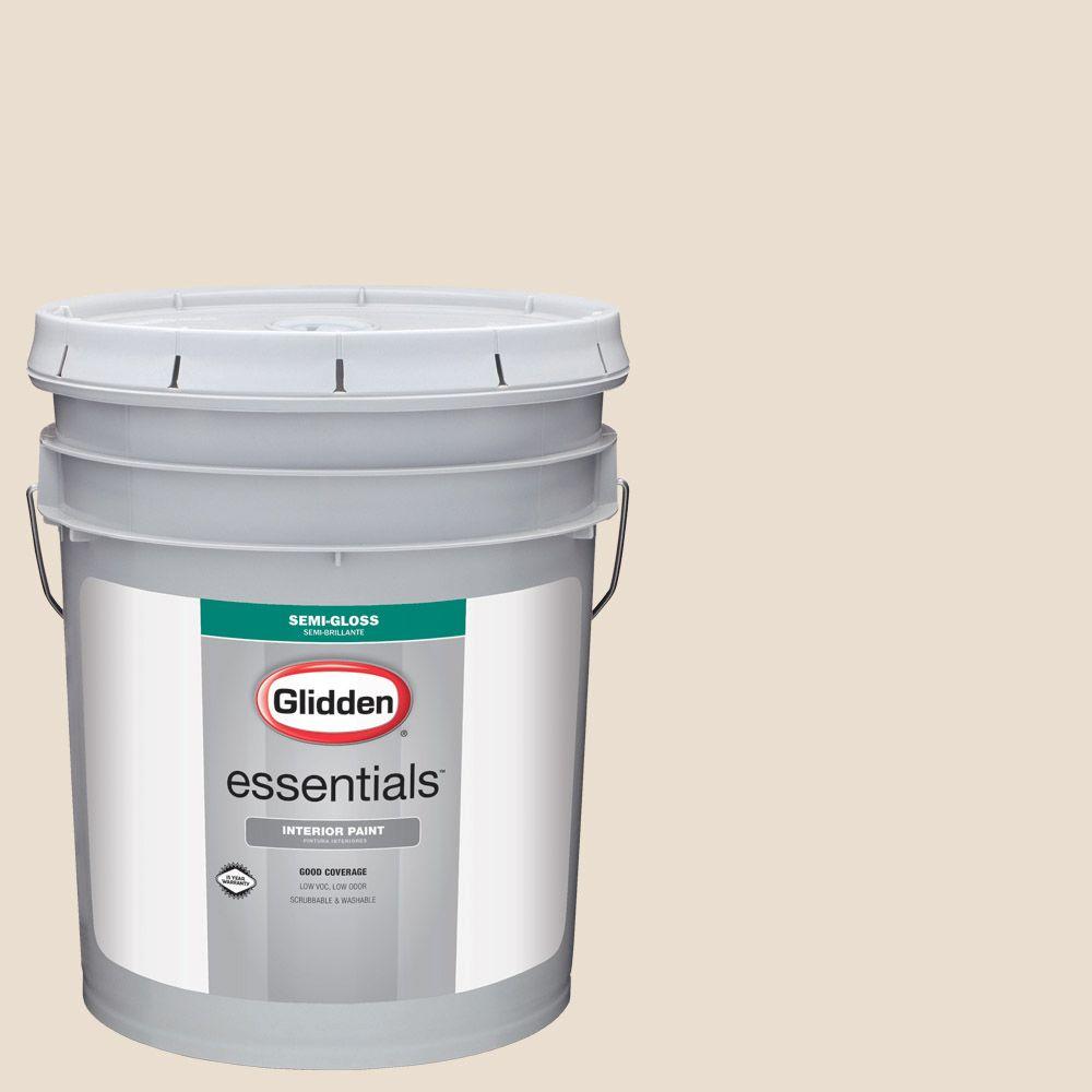 Glidden Essentials 5 Gal Hdgwn03d Seed Pearl Semi Gloss Interior Hdgwn03d Seed Pearl Semi Gloss Interior Paint