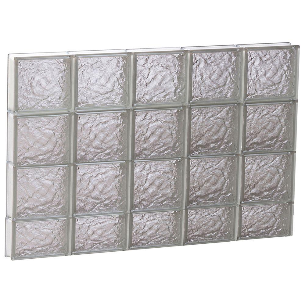 Clearly Secure 38.75 in. x 29 in. x 3.125 in. Frameless Ice Pattern Non