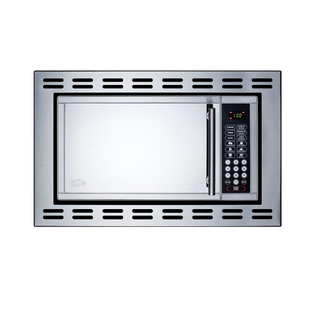 Summit Liance 0 9 Cu Ft Built In Microwave Stainless Steel Summit Liance 0 9 Cu Ft Built In