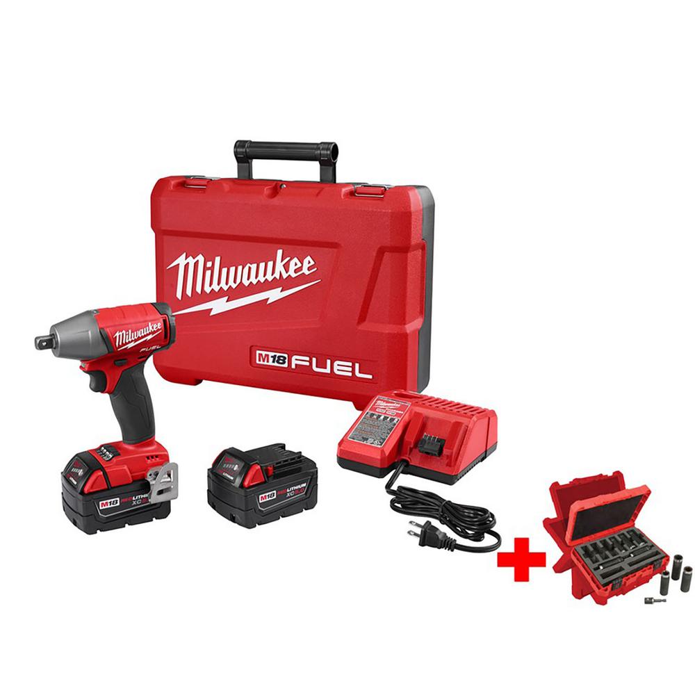 4 Mode Bare Tool Milwaukee 2759-20 M18 FUEL 1//2 Compact Impact Wrench w//Pin Detent; Torque = 220 ft-lbs ; with ONE-KEY