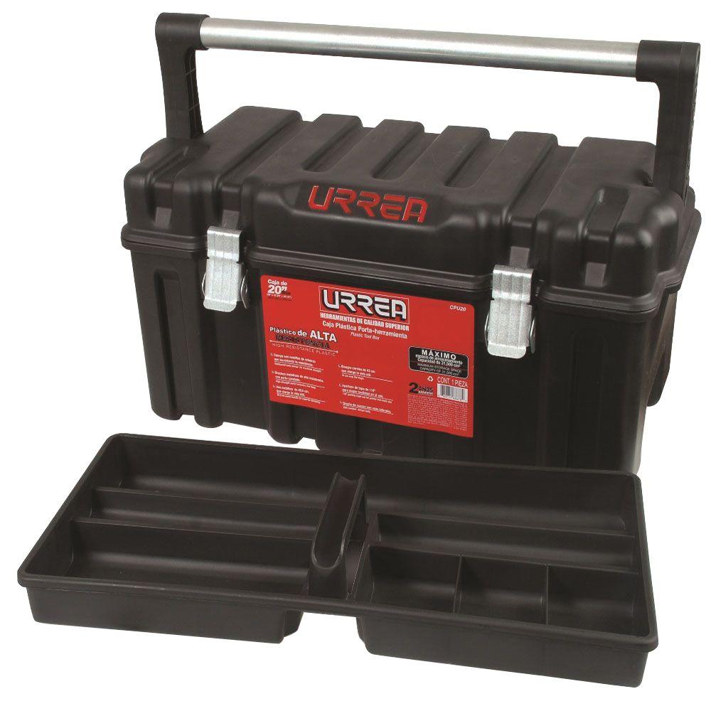 Husky 22 In Cantilever Plastic Tool Box With Metal Latches 189745