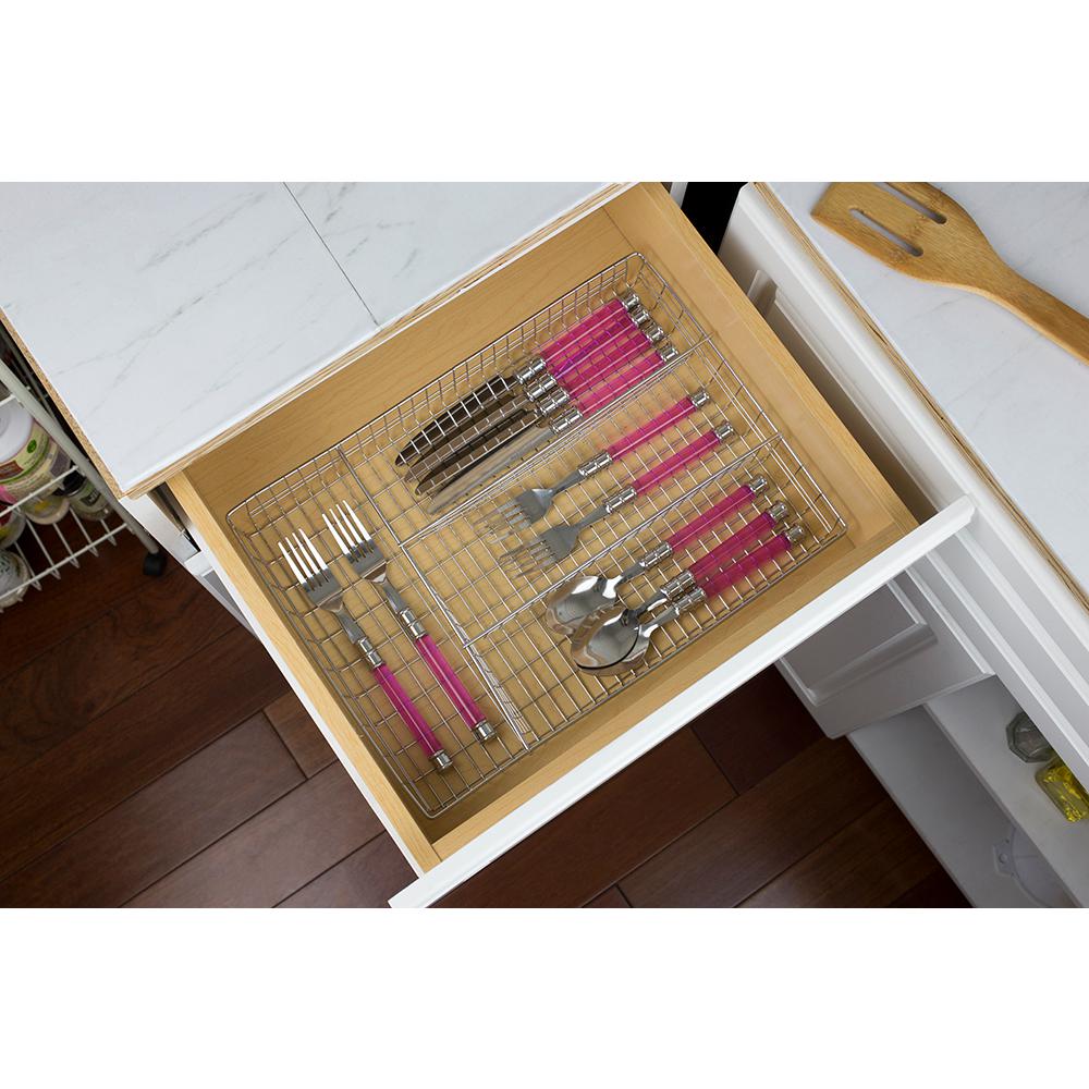 Home Basics 5 In X 1 5 In X 20 In Chrome Cutlery Holder Ch00097