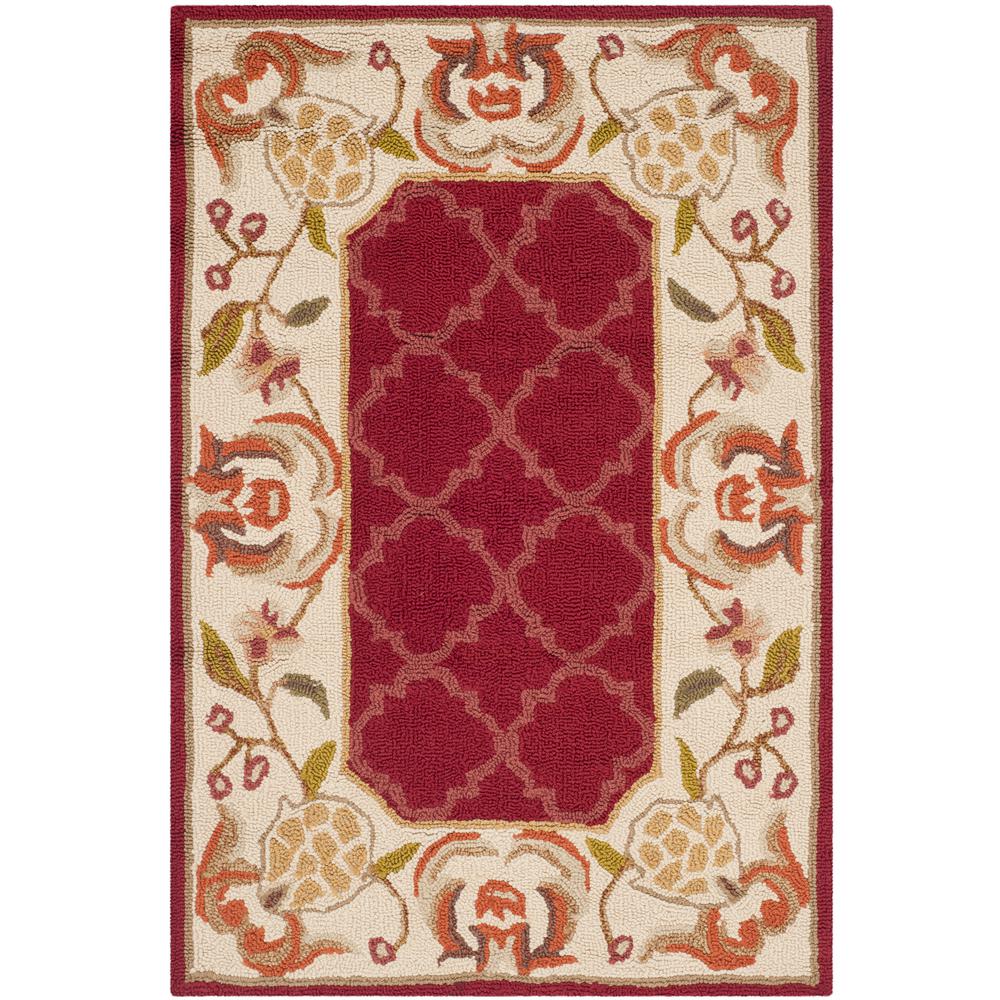 Safavieh Easy Care Burgundy/Ivory 3 ft. x 5 ft. Area Rug-EZC753C-3 ...