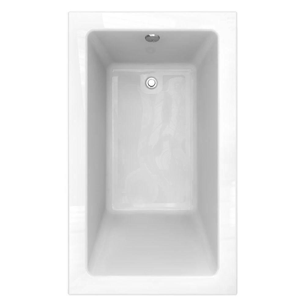 American Standard Studio 5 ft. Reversible Drain Bathtub with Zero Edge