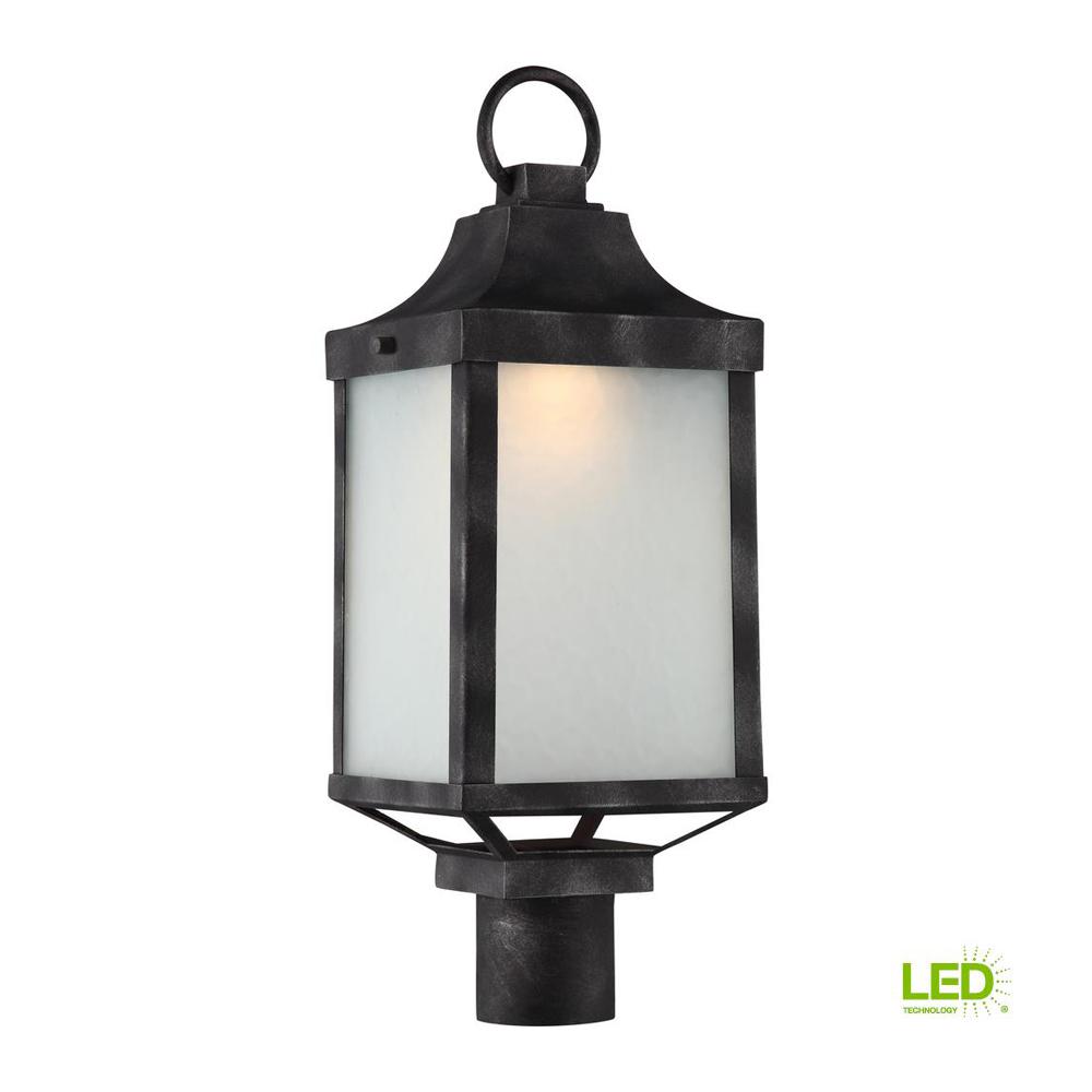 Post Lighting Outdoor The Home Depot 1 Light Outdoor Black Post