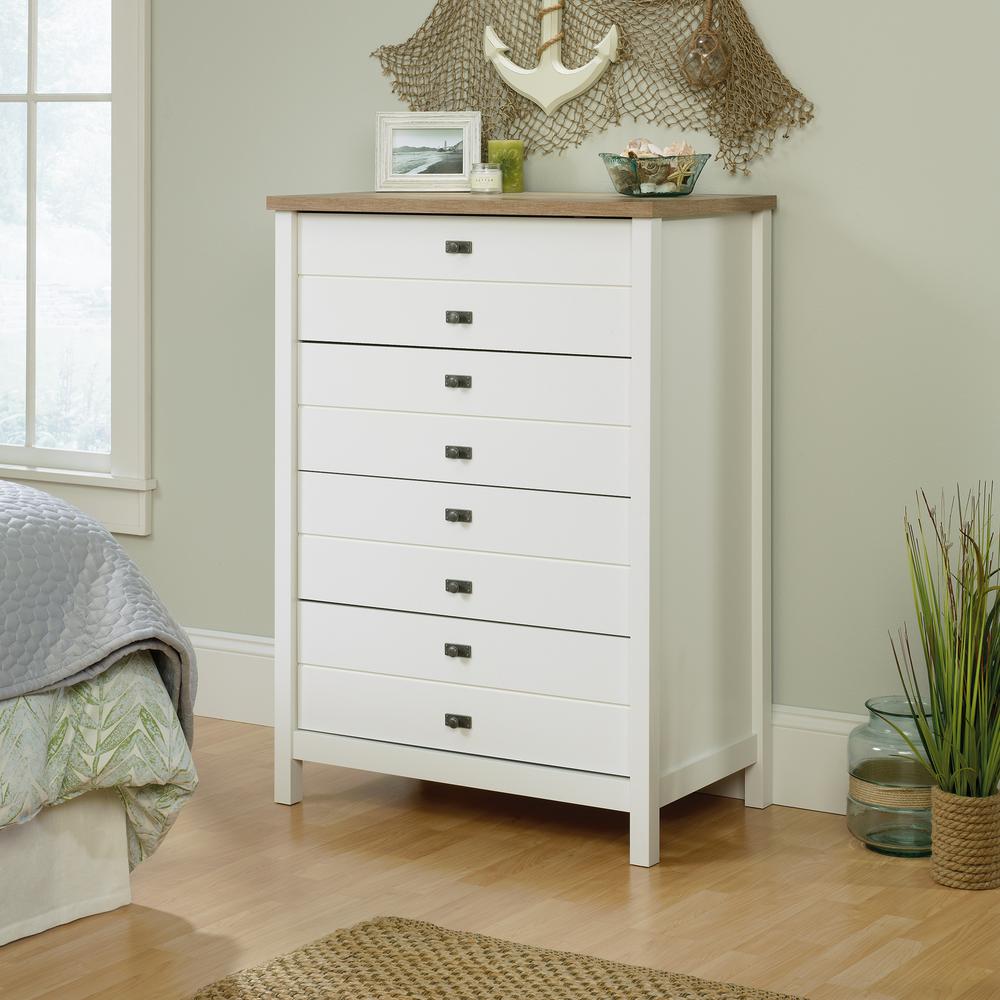 Sauder Cottage Road 4 Drawer Soft White Chest Of Drawers 423998