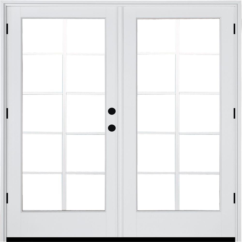 MP Doors 72 in. x 80 in. Fiberglass Smooth White Right-Hand Inswing ...