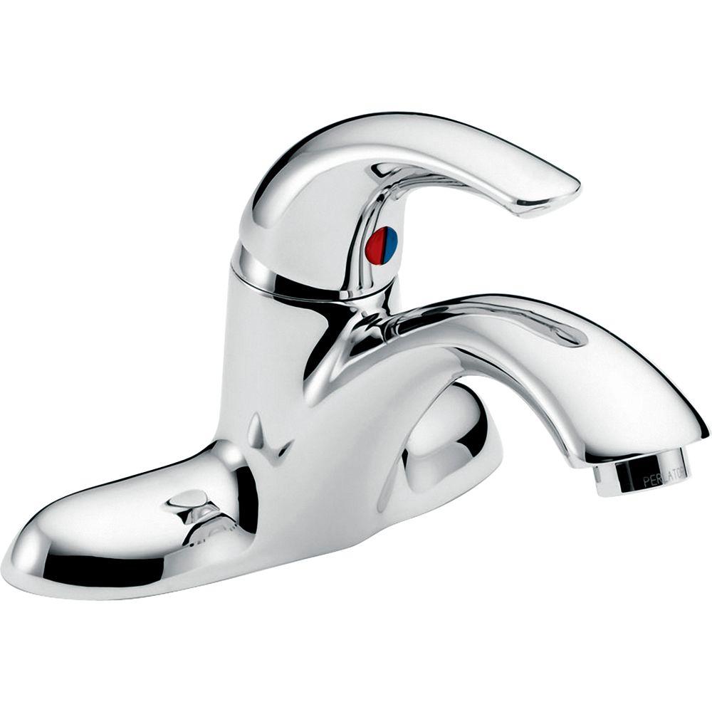 Delta Commercial 4 in. Centerset Single-Handle Bathroom Faucet in ...