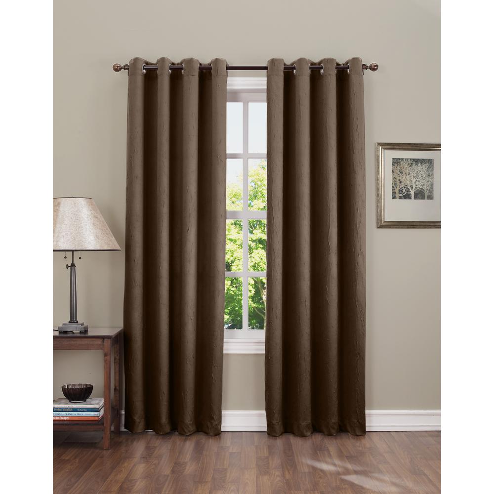 Sun Zero Semi Opaque Gregory 63 In L Crushed Room Darkening Curtain L Crushed Room Darkening Curtain Panel In