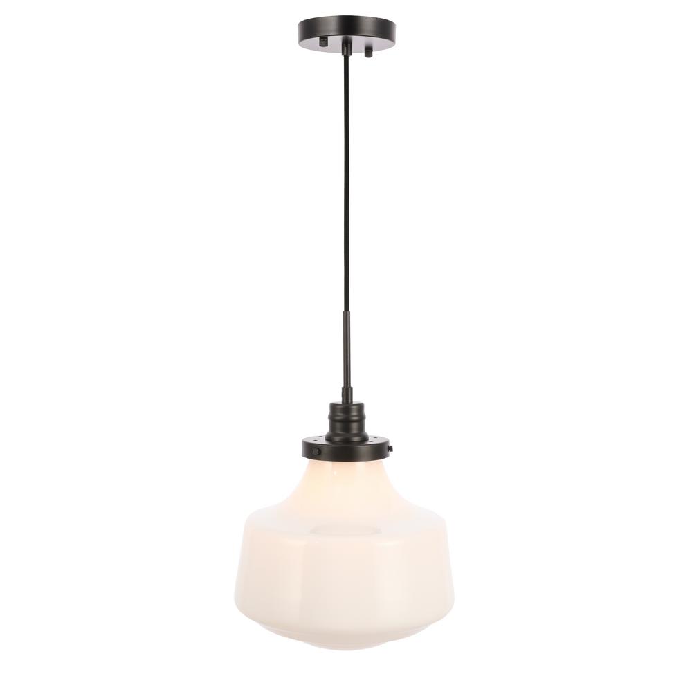 Timeless Home Liam 1Light Brass Pendant with Frosted Glass Shade
