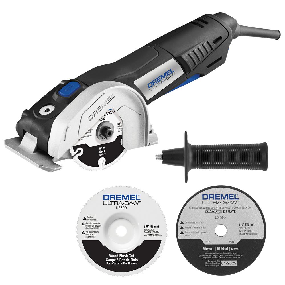 Dremel Ultra-Saw 7.5 Amp Corded Compact Saw Tool Kit with 3 Accessories and Storage Bag
