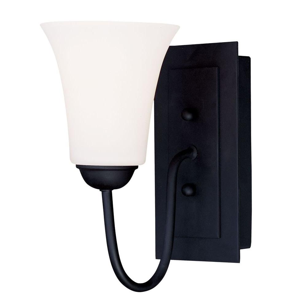 Livex Lighting Providence 1-Light Black Incandescent Wall Sconce-6481 ...