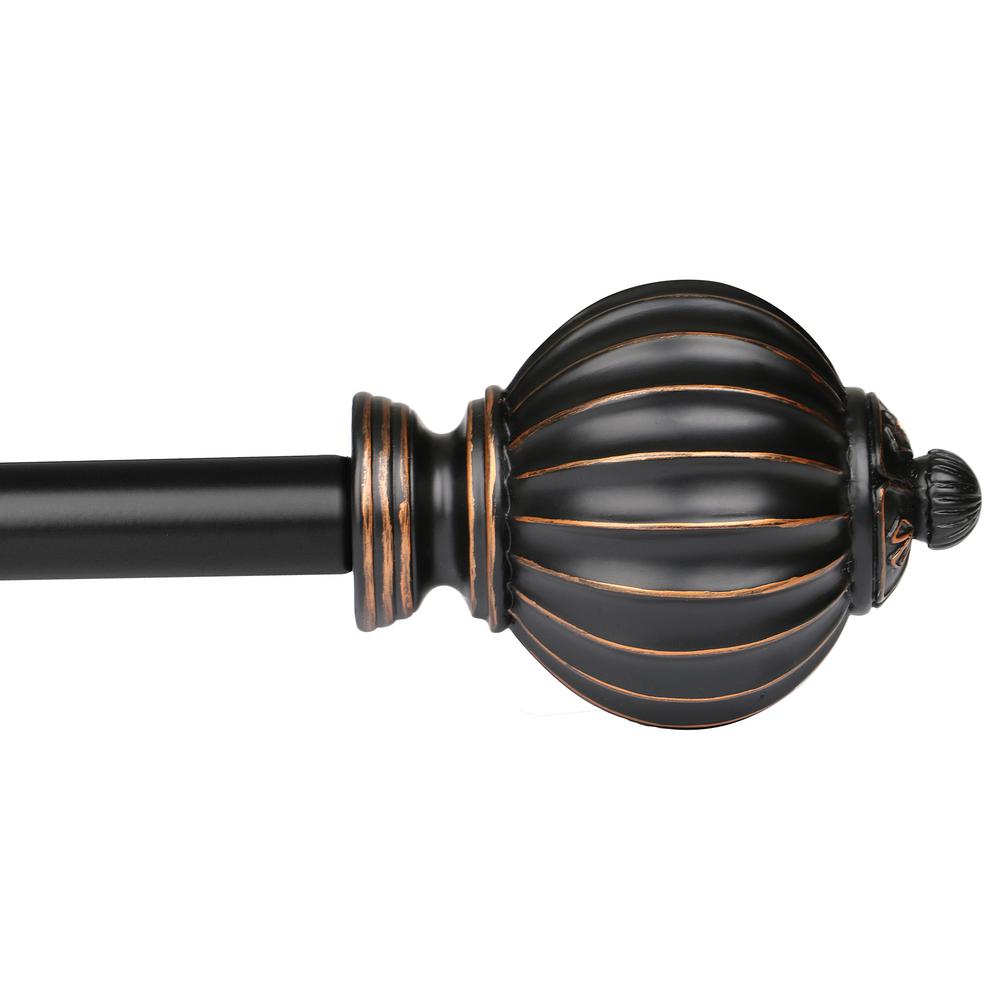 Utopia Alley 28 In 48 In Adjustable Single Curtain Rod With