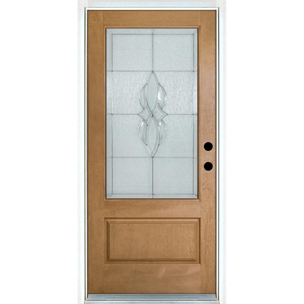 Mp Doors 36 In X 80 In Scotia Light Oak Left Hand Inswing 3 4