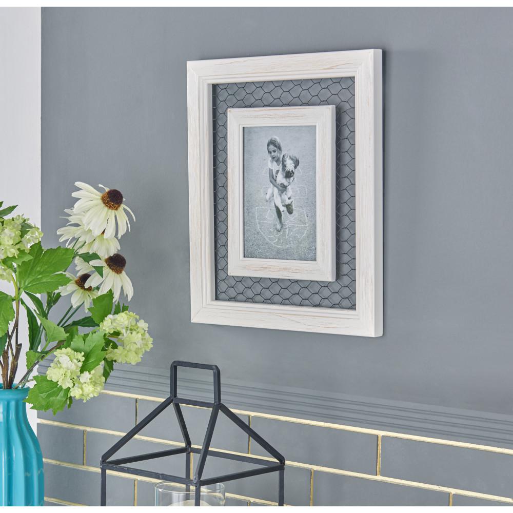 Danya B 5 In X 7 En Wire Whitewash Wood Picture Frame En Wire Whitewash Wood Picture Frame