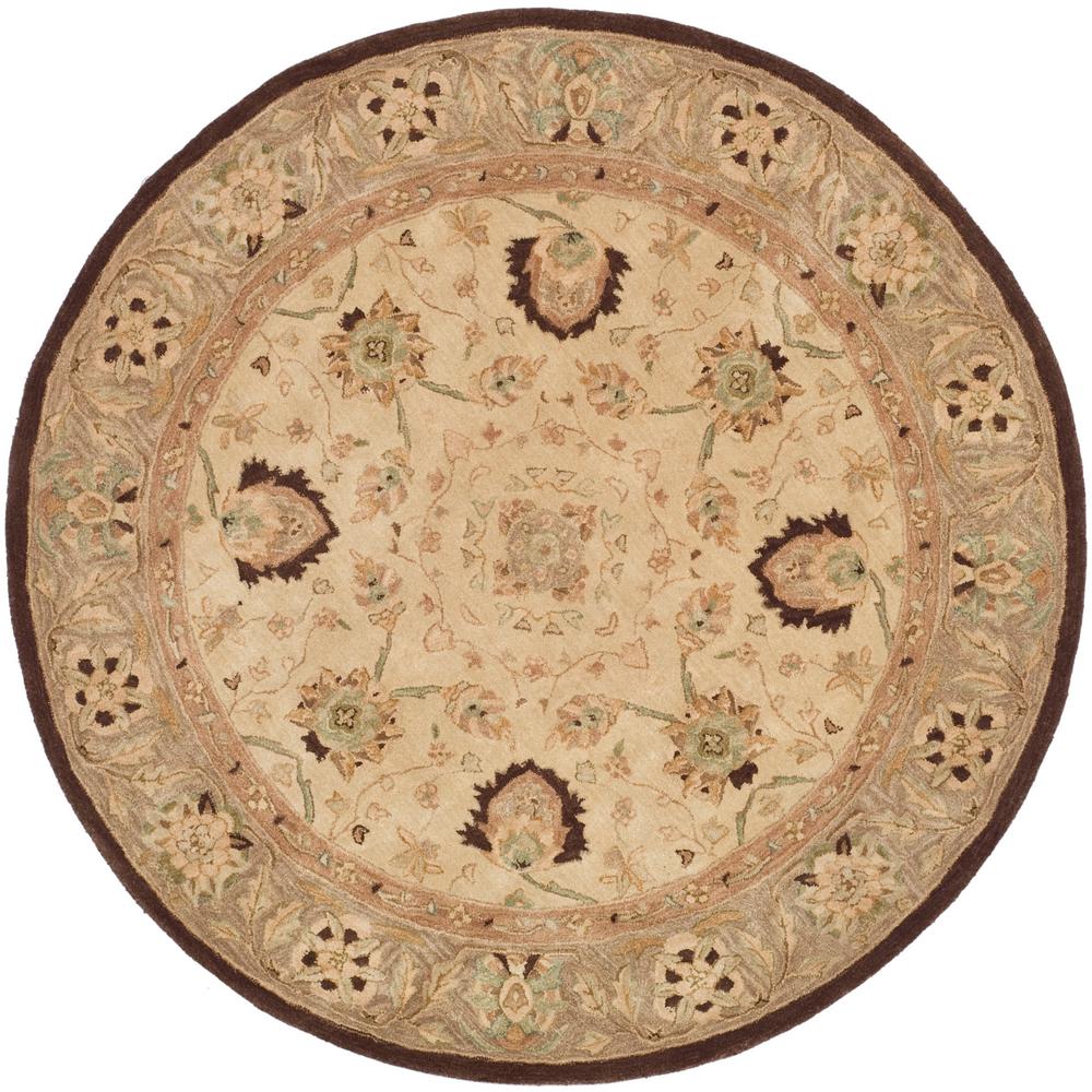 Safavieh Anatolia Ivory/Brown 6 ft. x 6 ft. Round Area Rug-AN512D-6R ...