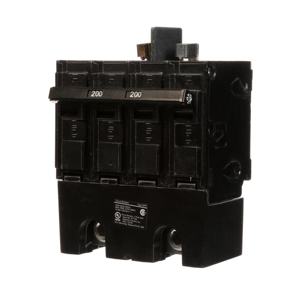 Siemens 200 Amp Double-Pole 10kA Type QPP Circuit Breaker-Q2200B - The