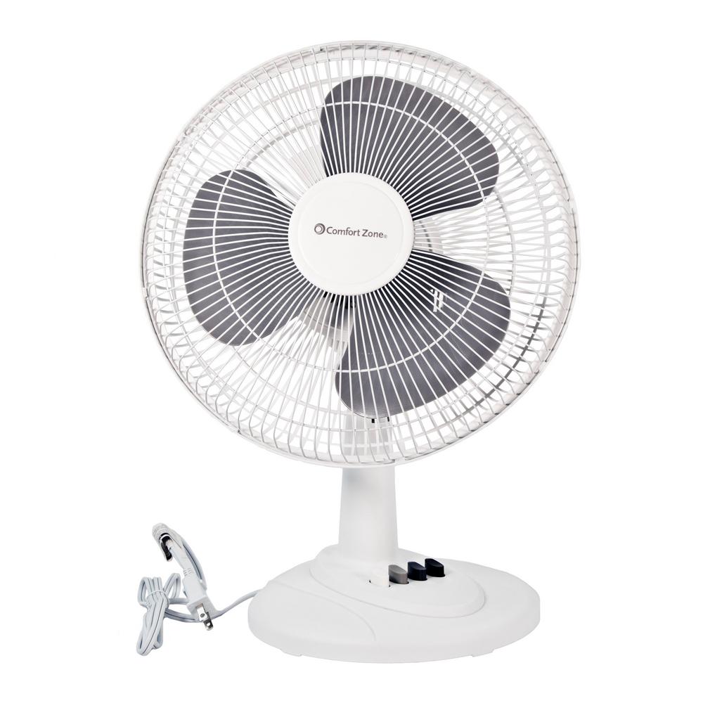 comfort-zone-12-in-oscillating-table-fan-cz121wt-the-home-depot