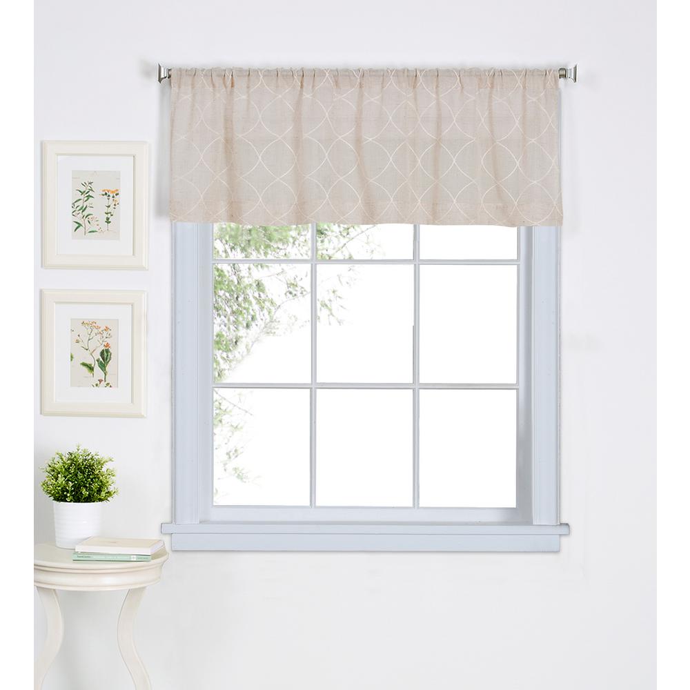 Elrene Taylor 60 In W X 15 L Polyester Single Window Curtain L Polyester Single Window Curtain Valance