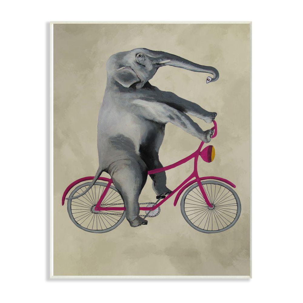 The Stupell Home Decor Collection 12 In X 18 In Elephant On A