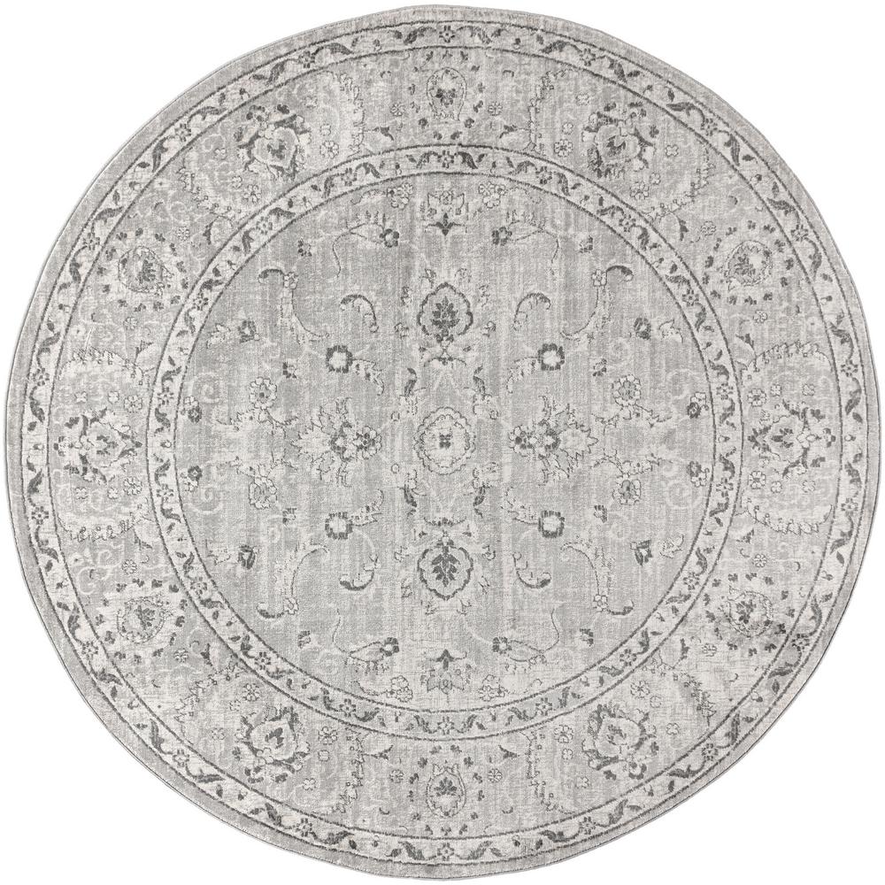 JONATHAN Y Modern Persian Vintage Medallion Light Grey 5 ft. Square