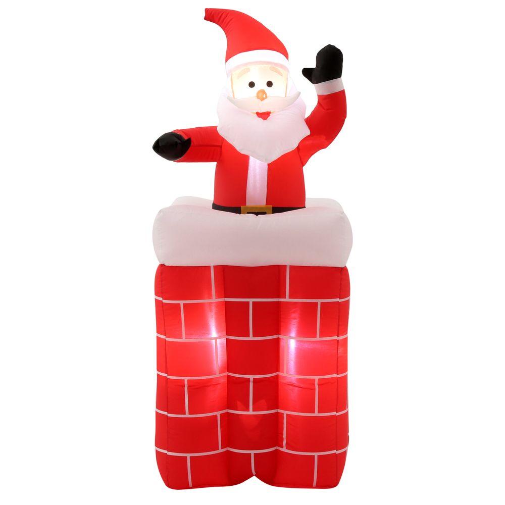 Home Accents Holiday 5 Ft H Inflatable Animated Santa Rises From   Home Accents Holiday Christmas Inflatables 86119 64 1000 