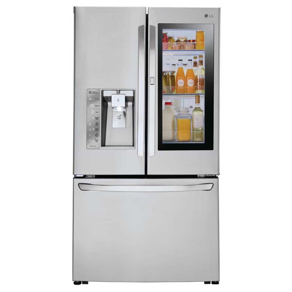Lg Electronics 30 Cu Ft 3 Door French Smart Refrigerator With Lg Electronics 30 Cu Ft 3 Door French Smart Refrigerator With Instaview