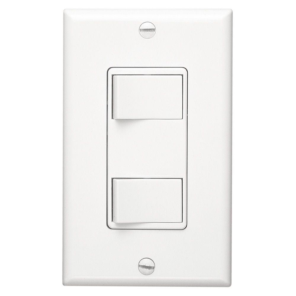 Broan Nutone White 2 Function Rocker Switch Wall Control 68w The Home Depot