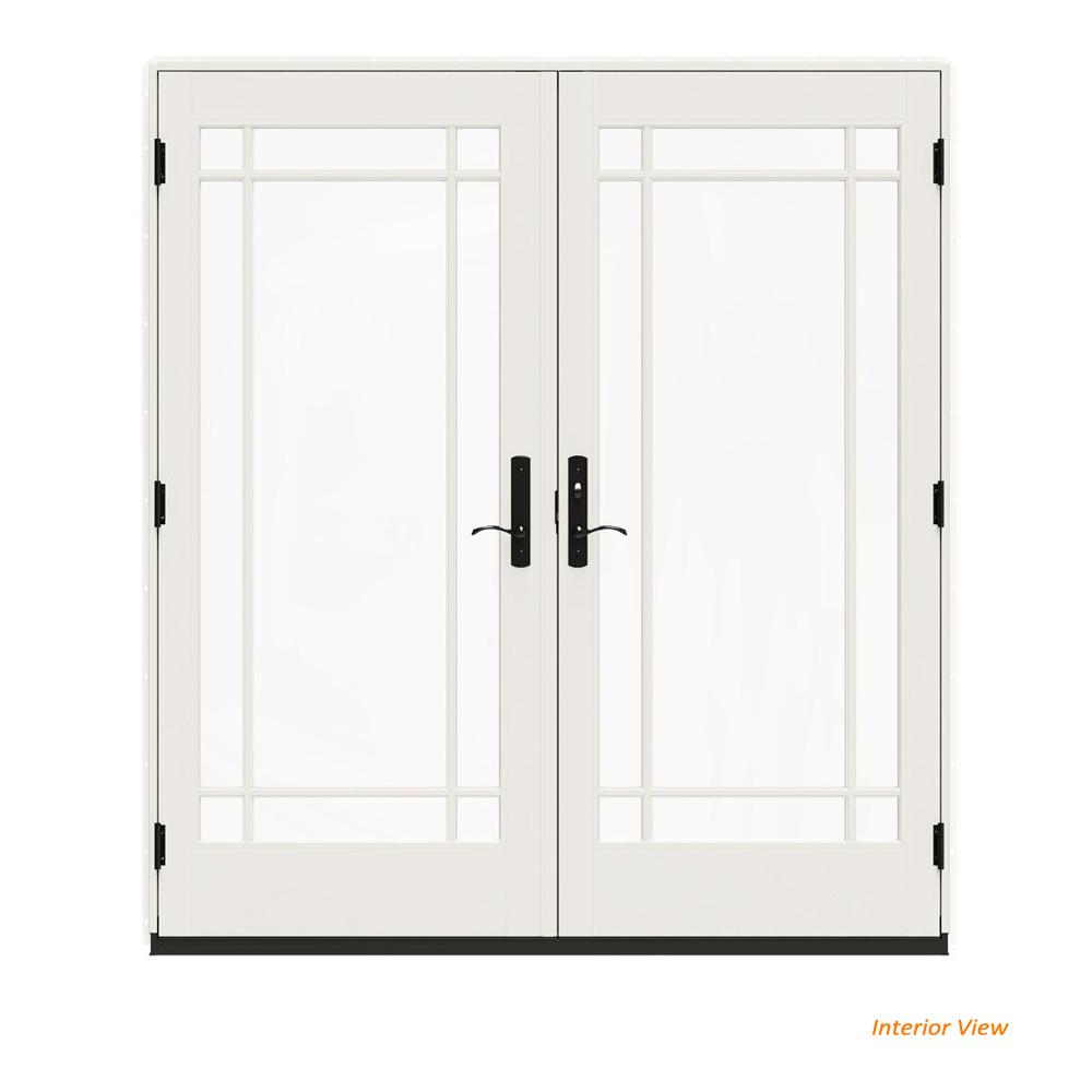 door wood x 96 44 W White Wood Lite Hand 4500 Door in. 9 Left WEN French 72 in. 80 Clad JELD x Contemporary Patio