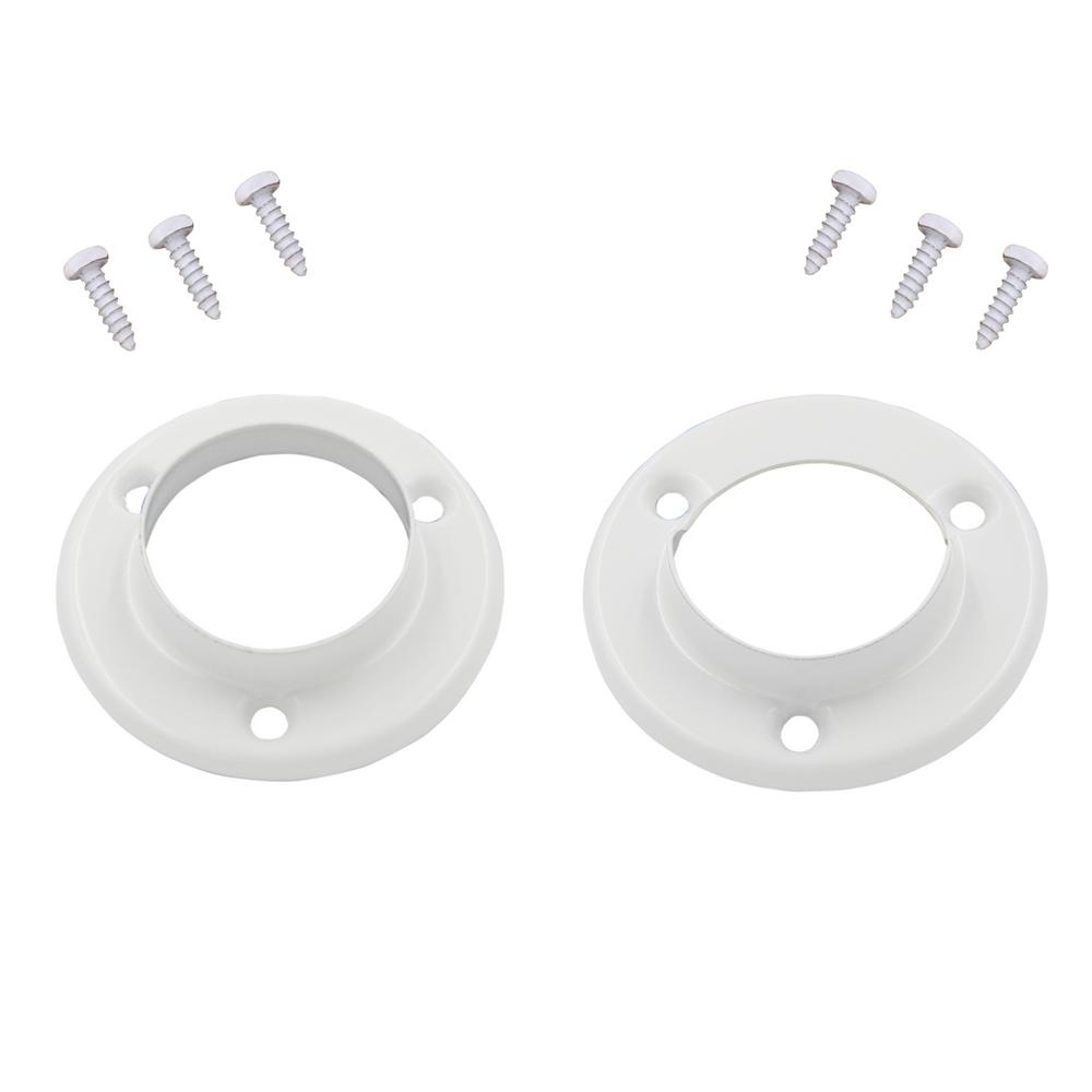 Everbilt 13/8 in. White Metal Pole Sockets (2Pack)15310 The Home Depot