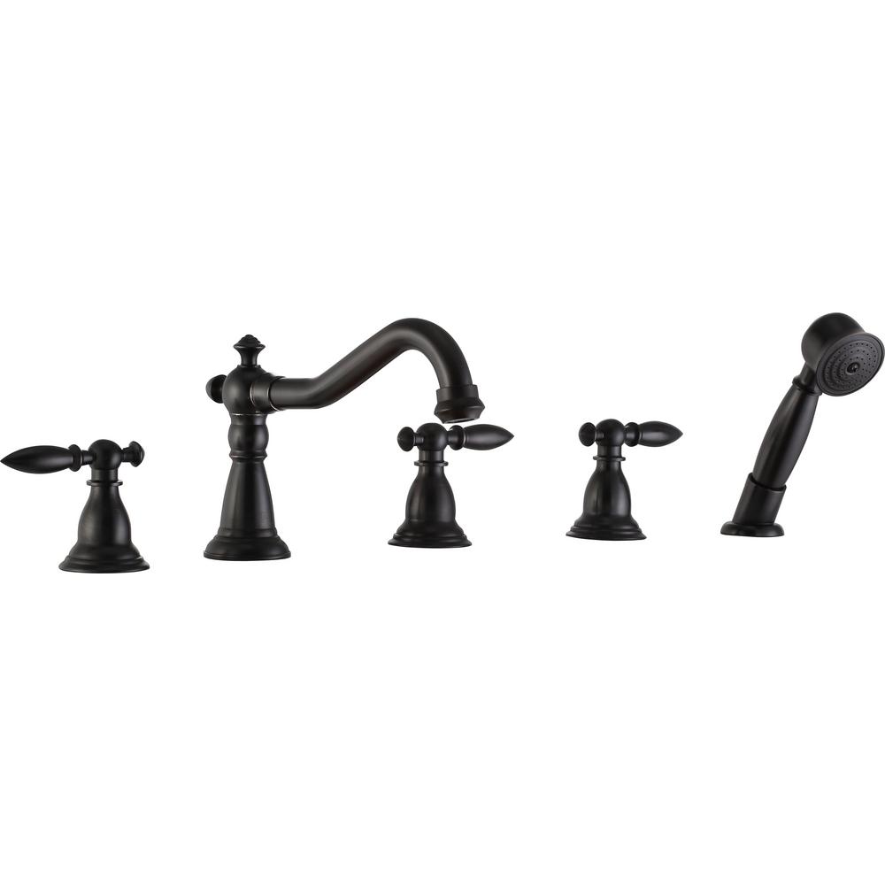 Retractable Hose Oil Rubbed Bronze Bathtub Faucets Bathroom Retractable Hose Oil Rubbed Bronze