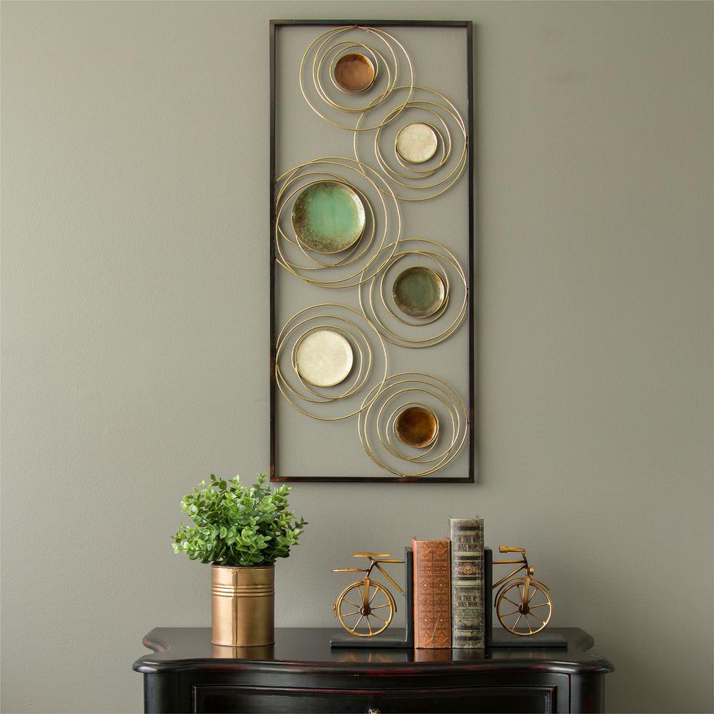 Stratton Home Decor  Geometric Metal Rings  Panel Wall  Decor  