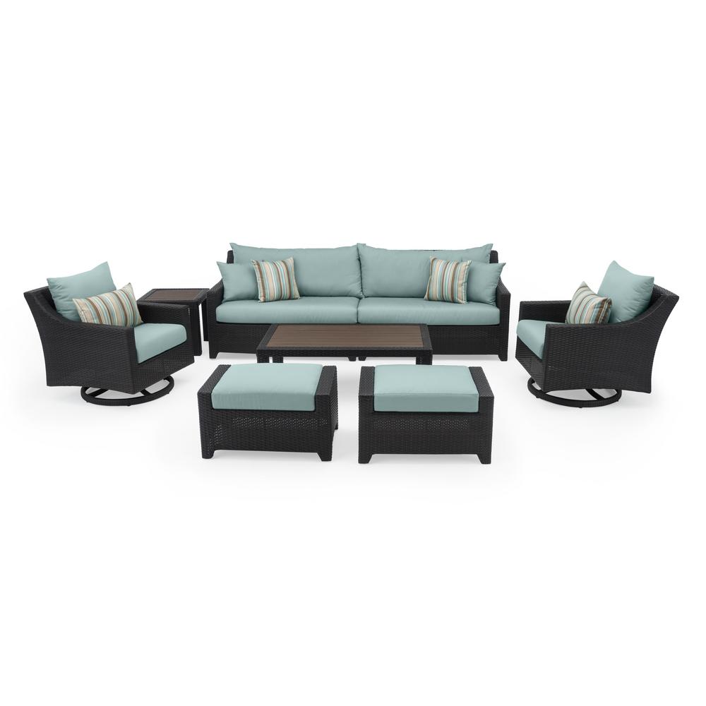 Rst Brands Deco 8 Piece Motion Wicker Patio Deep Seating Piece Motion Wicker Patio Deep Seating