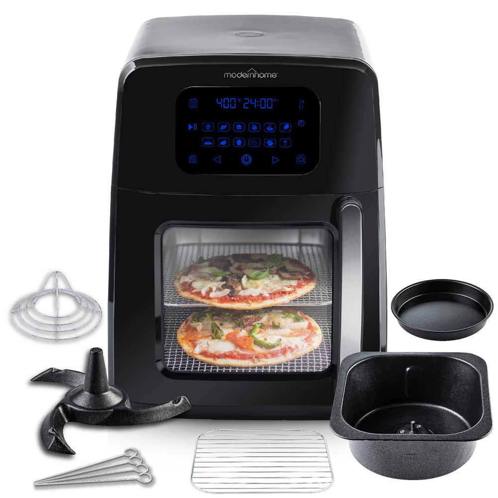 8 Qt. Air Fryer Oven with Auto-Stirring, Full Accessory Set with Racks, Pans and 12-Cooking Presets, Recipe Book