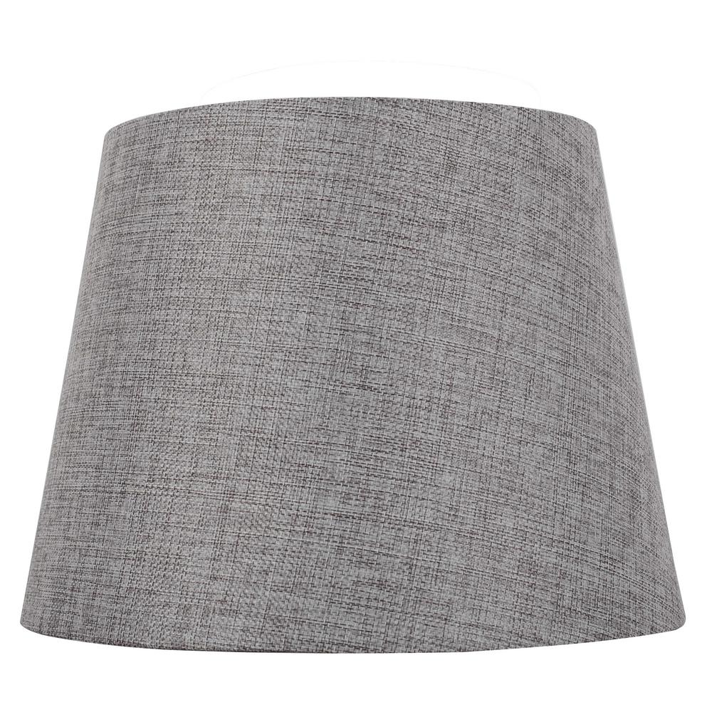 white and grey lamp shade