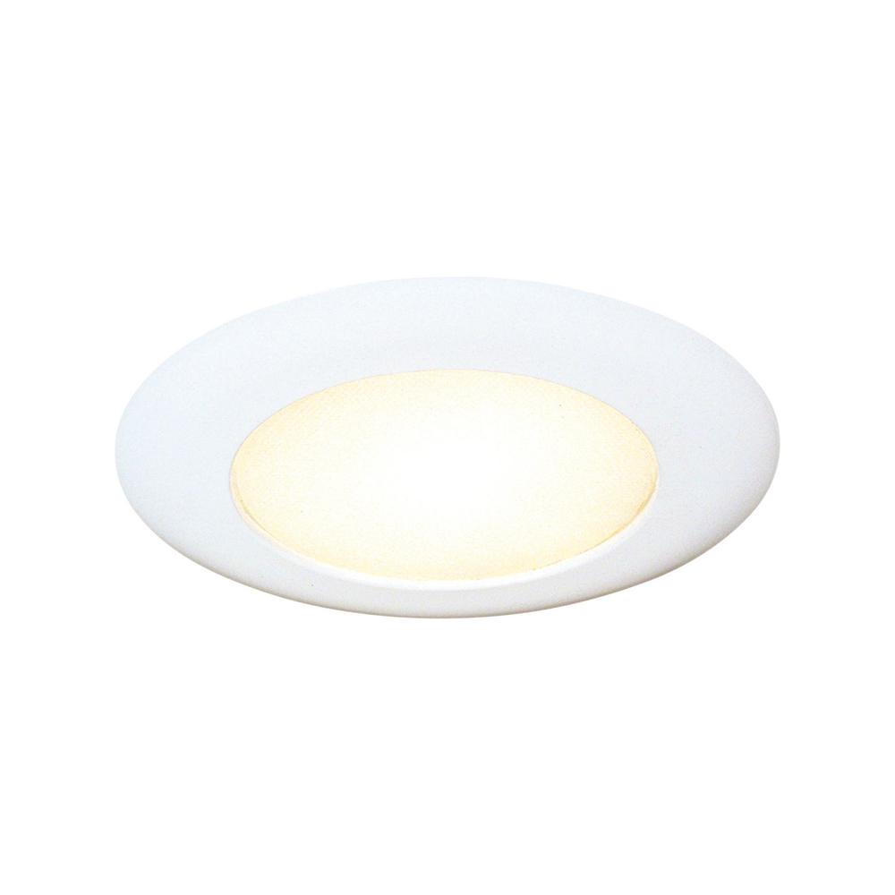 Thomas Lighting 6 In White Albalite Shower Recessed Trim Thomas Lighting 6 In White Albalite Shower Recessed Trim