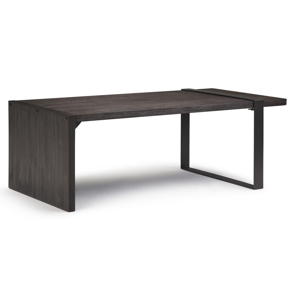 Simpli Home Montgomery Distressed Dark Brown Coffee Table