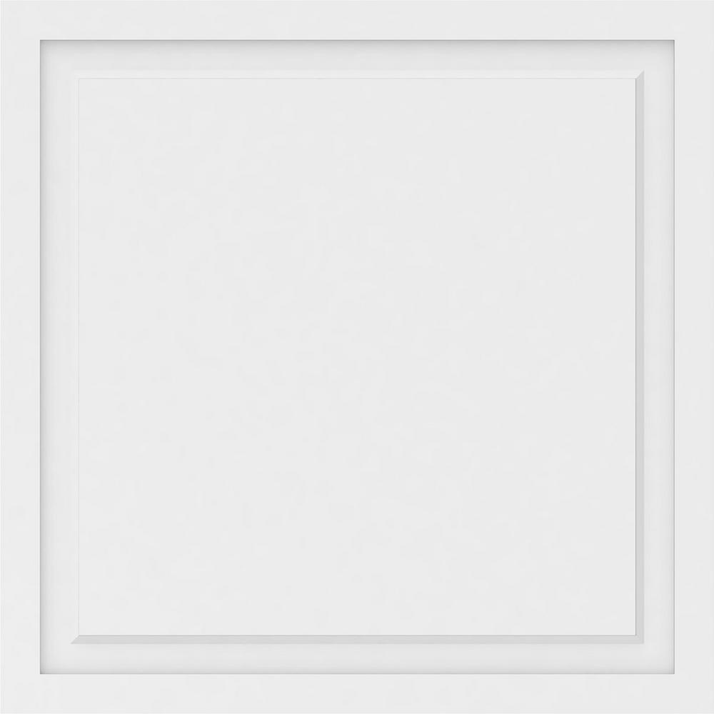 Ekena Millwork 5/8 in. x 3 ft. x 3 ft. Harrison Raised Panel White PVC ...