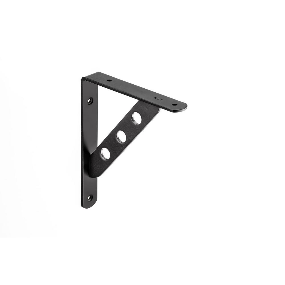 Richelieu Hardware 25 lbs., 67/32 in. Iron Matte Black Shelf Bracket (Unitary