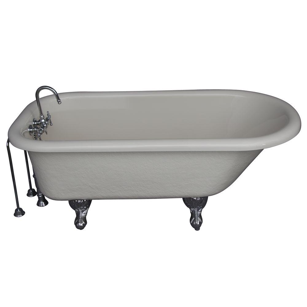 Barclay Products 5 ft. Acrylic Ball and Claw Feet Roll Top Tub in