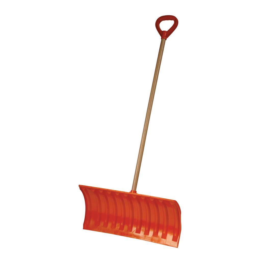 Emsco Bigfoot Series 25 inch Poly Pusher Snow Shovel with Wooden Handle by Emsco