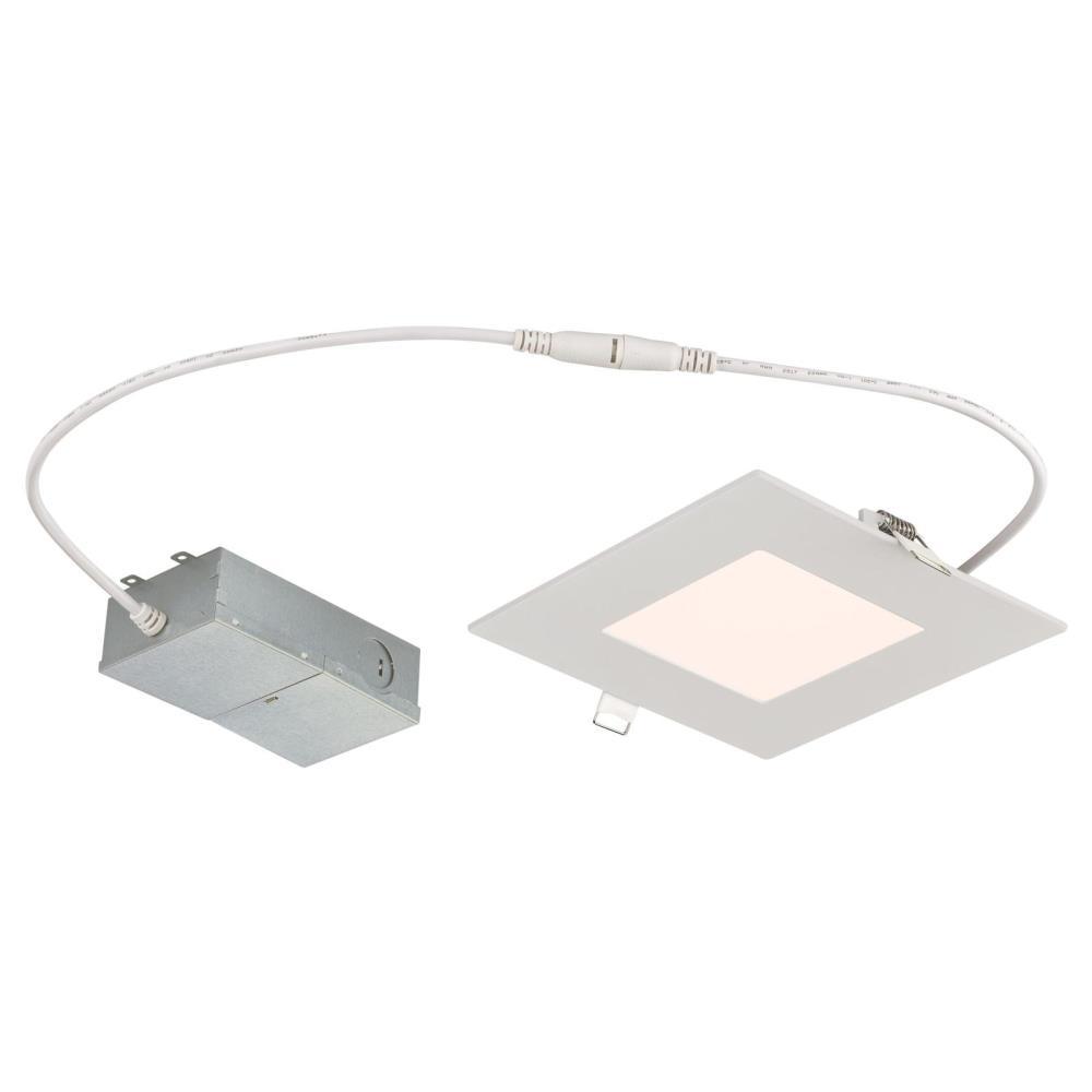 Westinghouse Slim Square 6 In 4000k Cool White New Construction Remodel Ic Rated Recessed Integrated Led Kit Westinghouse Slim Square 6 In 4000k Cool White New Construction Remodel Ic Rated Recessed Integrated Led Kit
