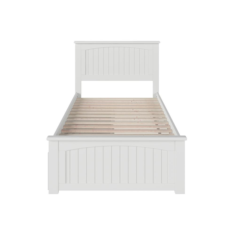 Atlantic Furniture Nantucket White Twin Platform Bed With Matching