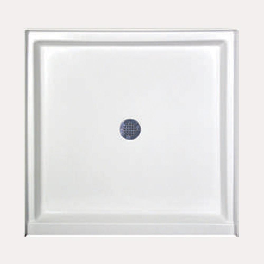 Delta 36 in. x 48 in. Single Threshold Corner Shower Base in WhiteB7109124836WH The Home Depot