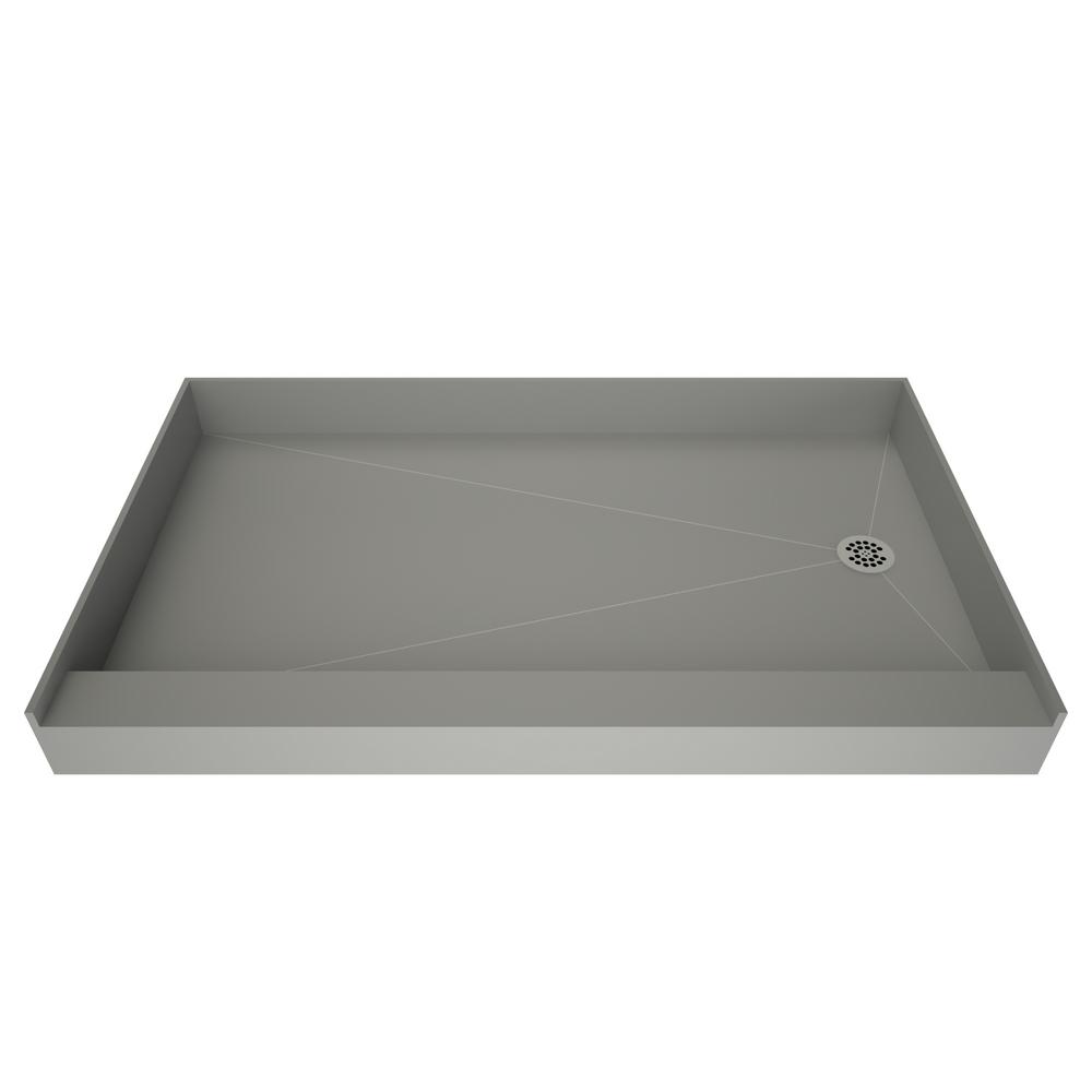 Tile Redi 30 in. x 54 in. Single Threshold Shower Base in Grey with ...